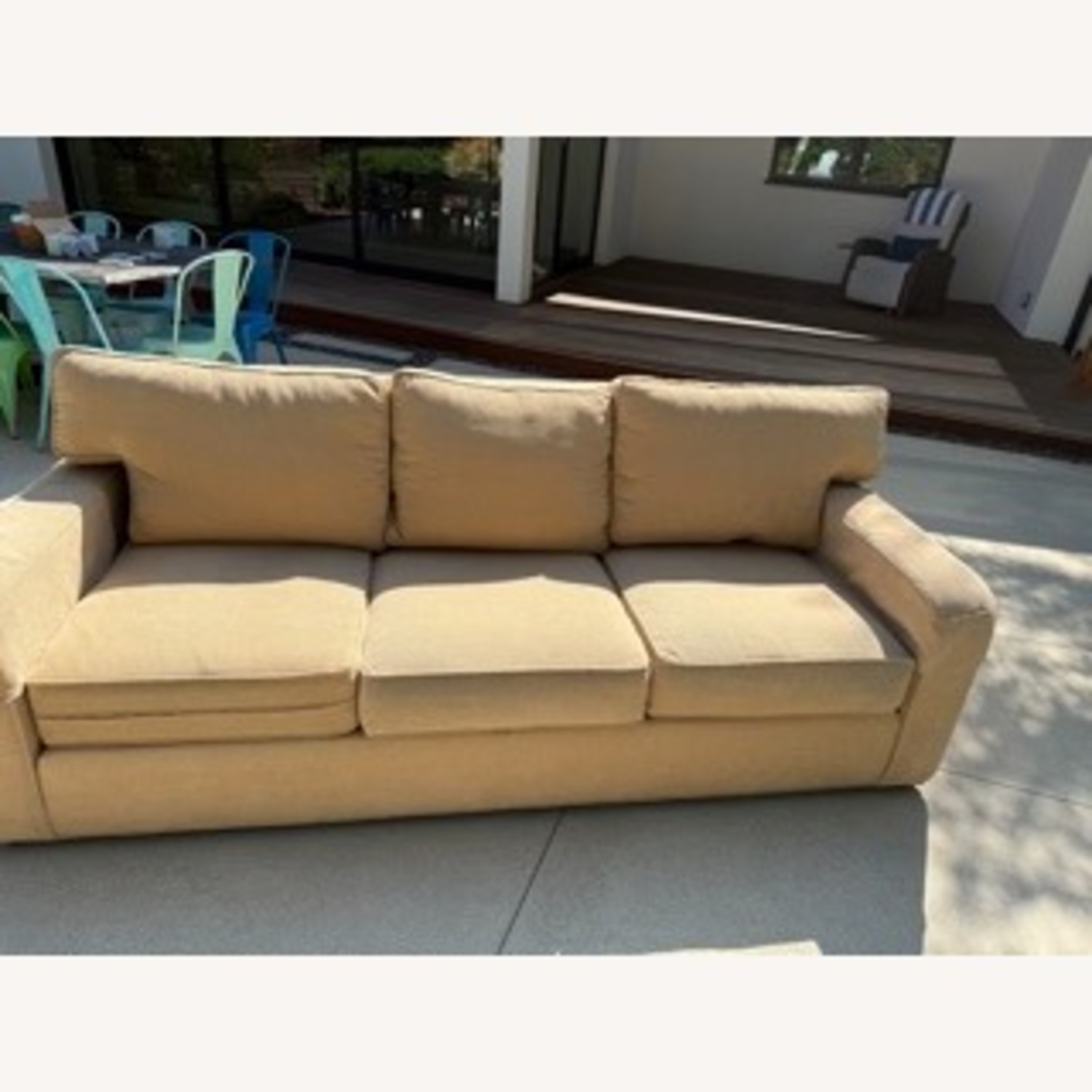 Ethan Allen Bennett 3 Seat Sofa and Ottoman - image-3