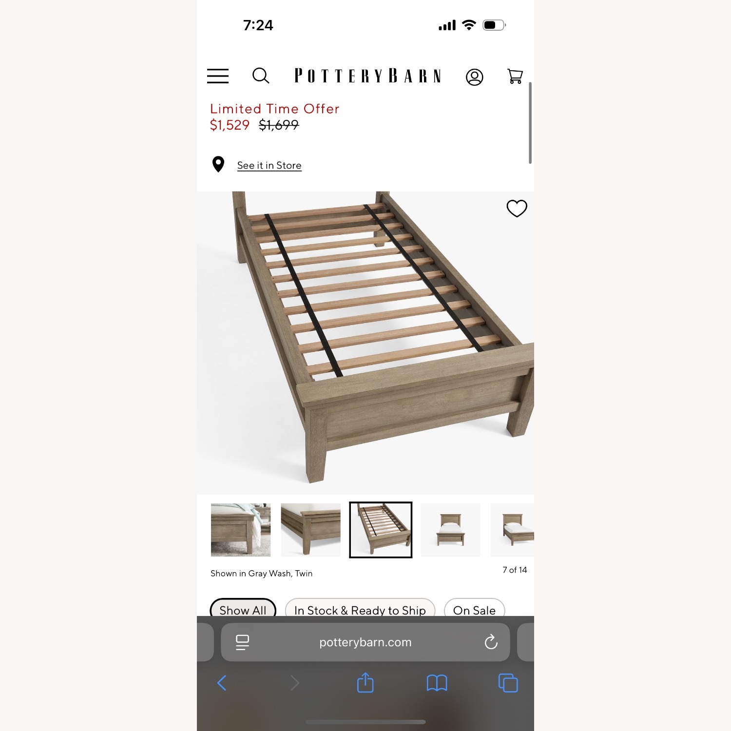 Pottery Barn Farmhouse Platform Bed - image-9