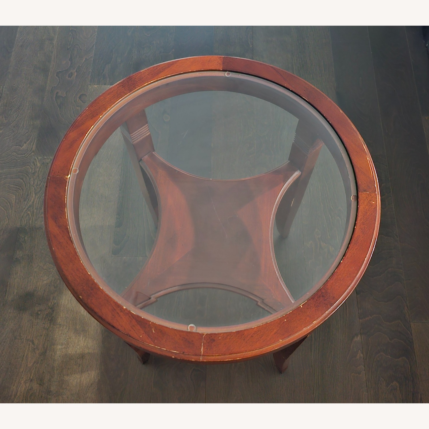 Table 18x24.25" - 1 Shelf - Real Wood Glass - image-3