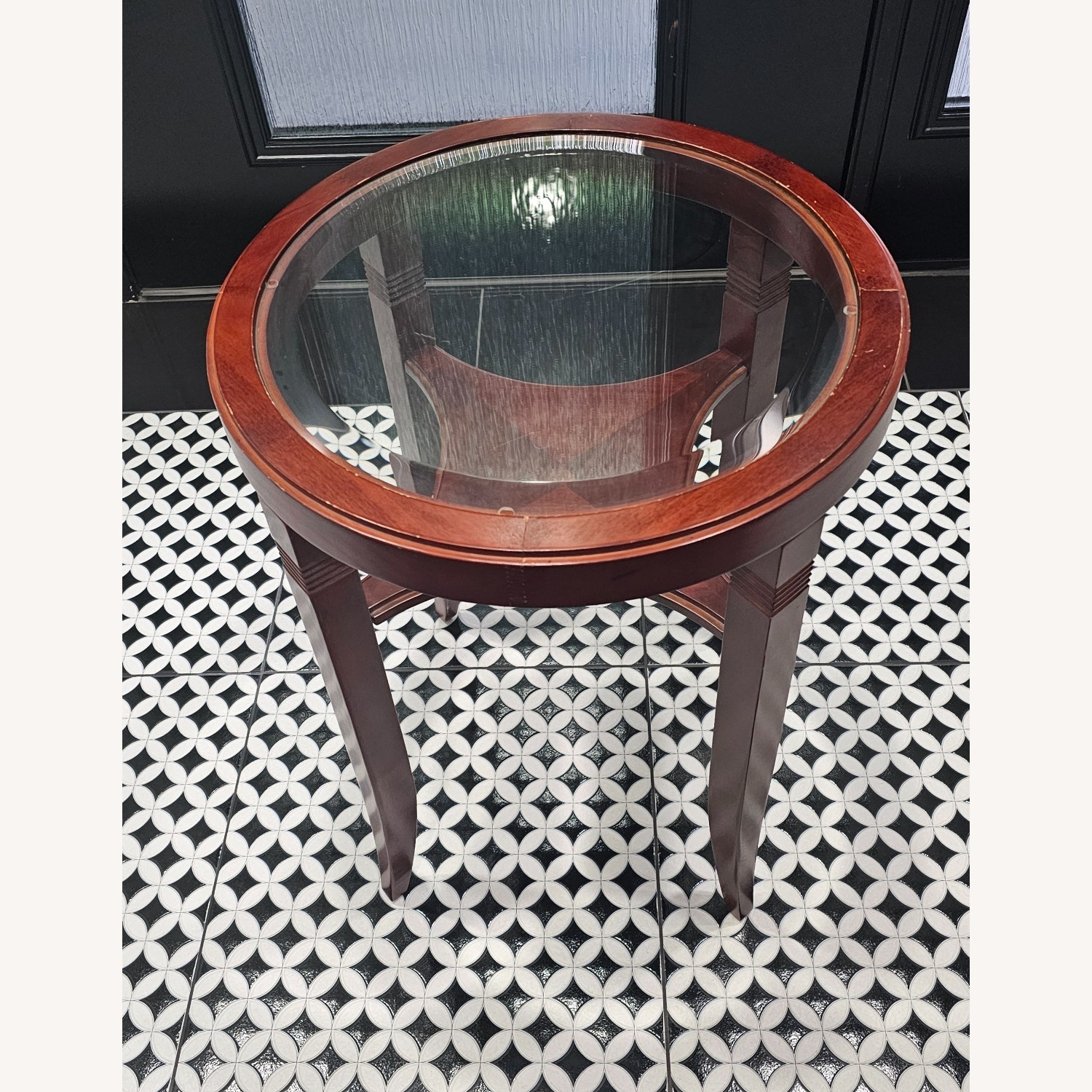 Table 18x24.25" - 1 Shelf - Real Wood Glass - image-8