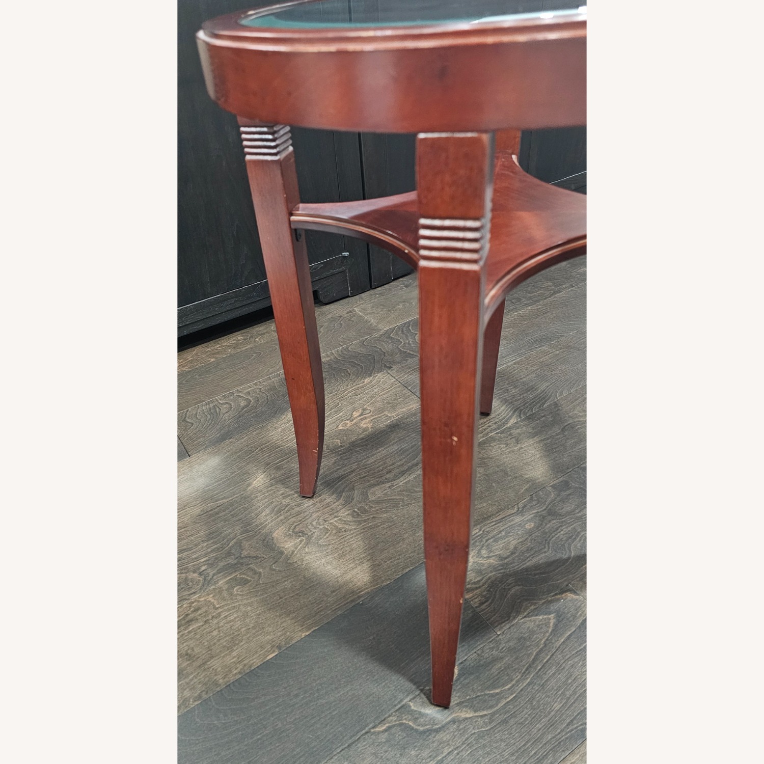 Table 18x24.25" - 1 Shelf - Real Wood Glass - image-5