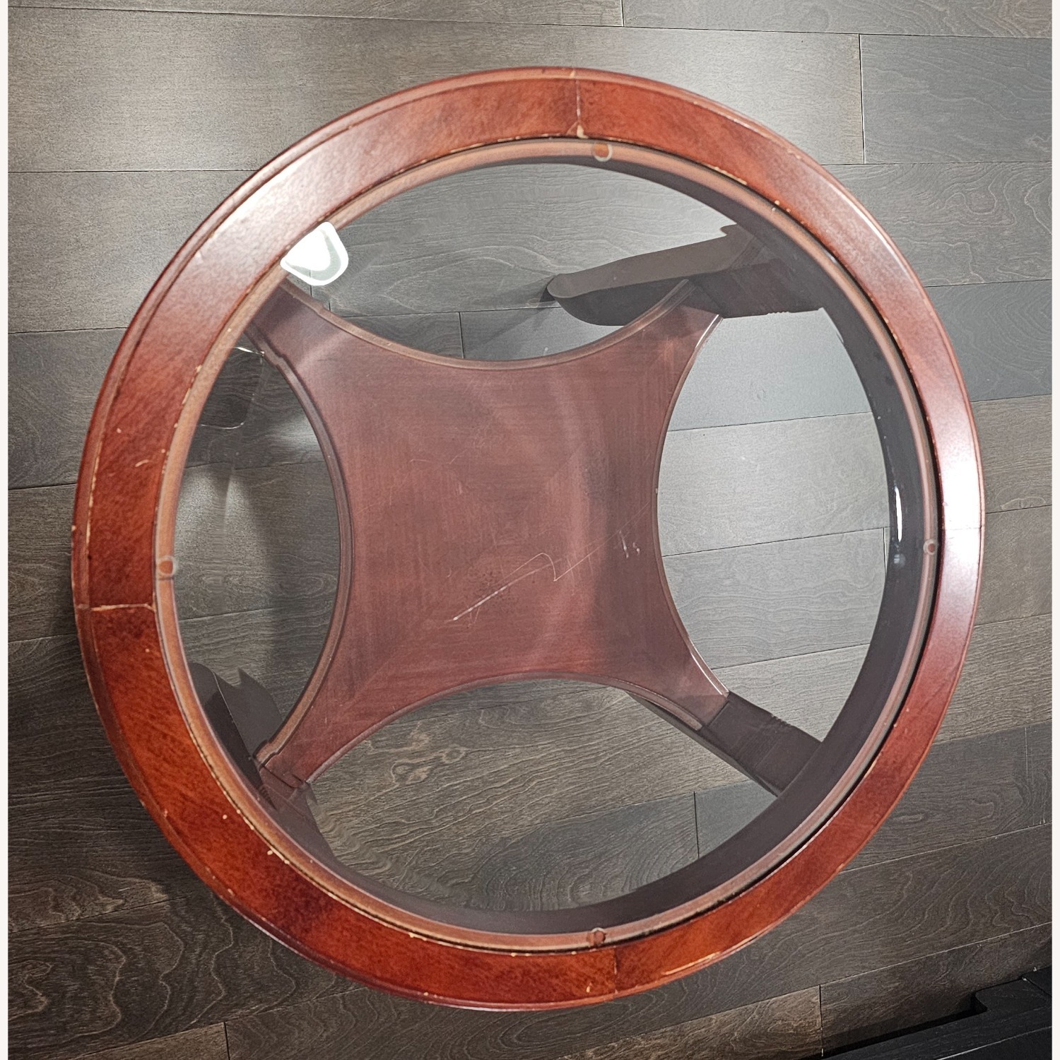 Table 18x24.25" - 1 Shelf - Real Wood Glass - image-7