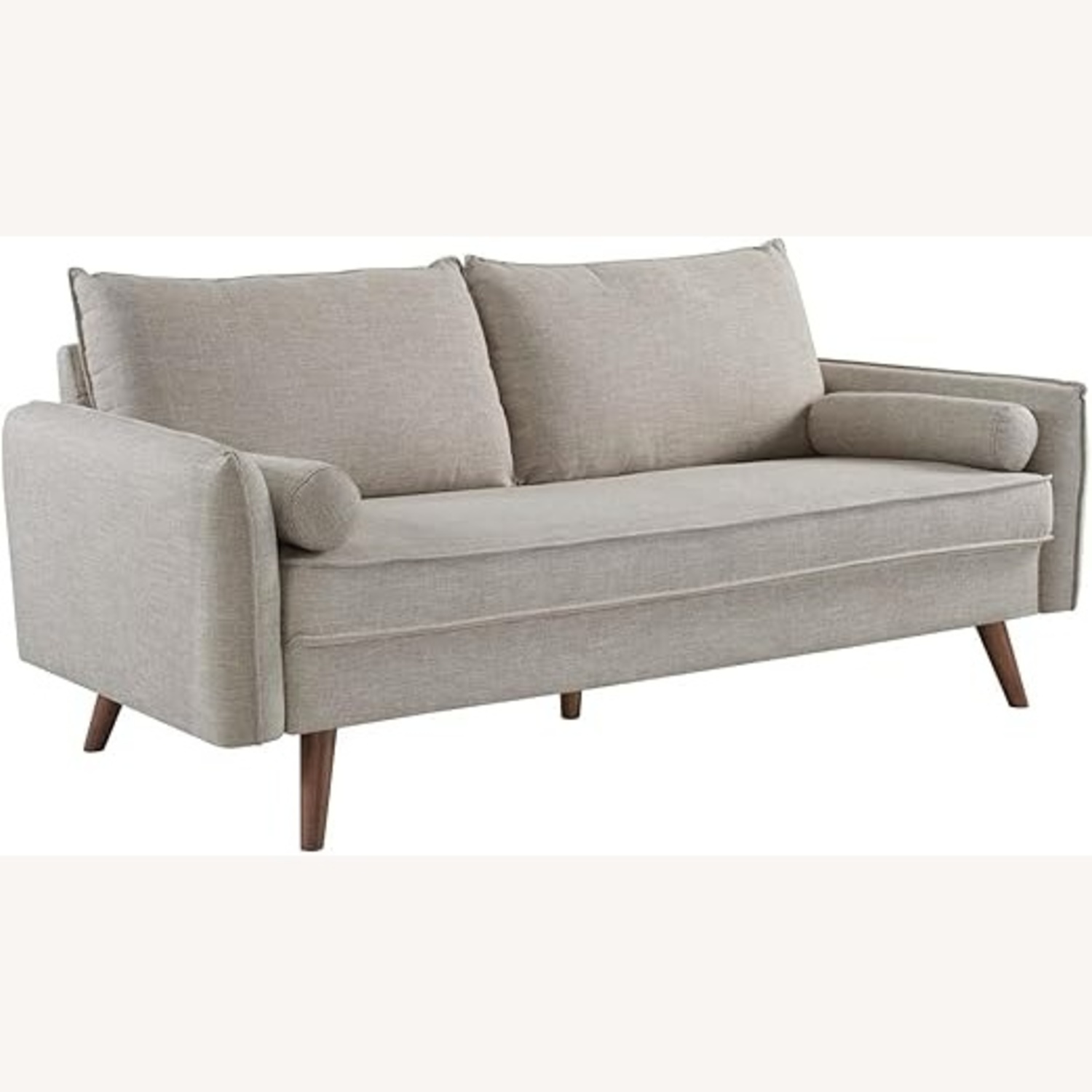 Light Gray Fabric 2 Seater Sofa - image-0