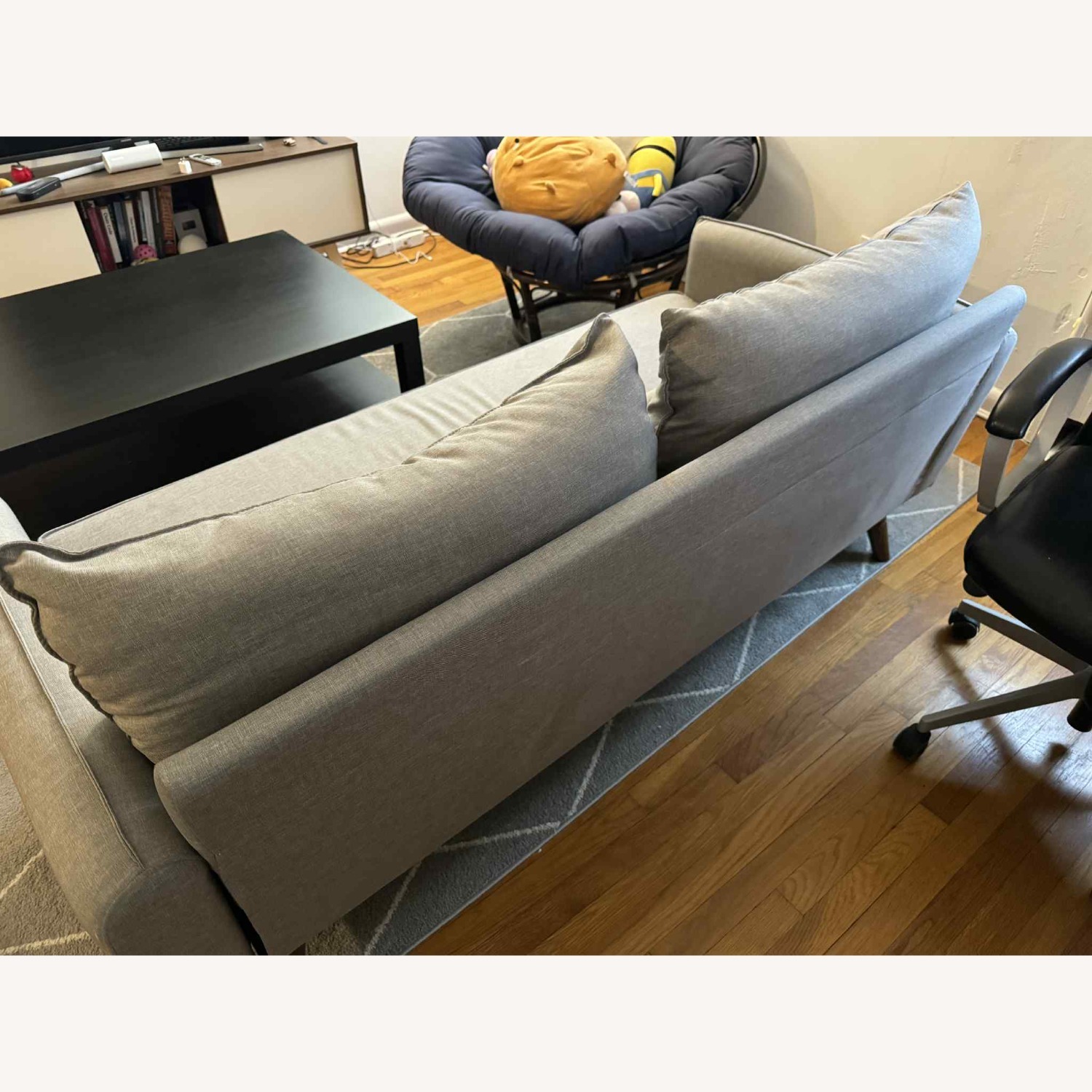 Light Gray Fabric 2 Seater Sofa - image-2