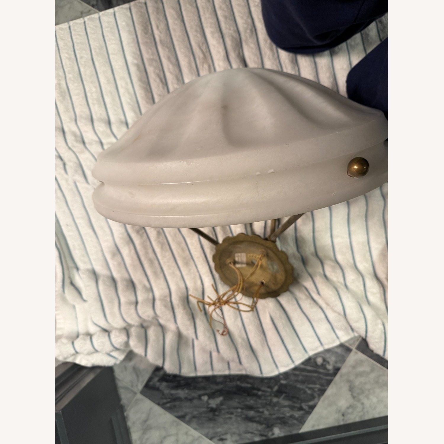 Vintage / Antique White Ceiling Lamp - image-3