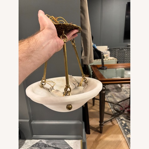 Used Vintage / Antique White Ceiling Lamp for sale on AptDeco