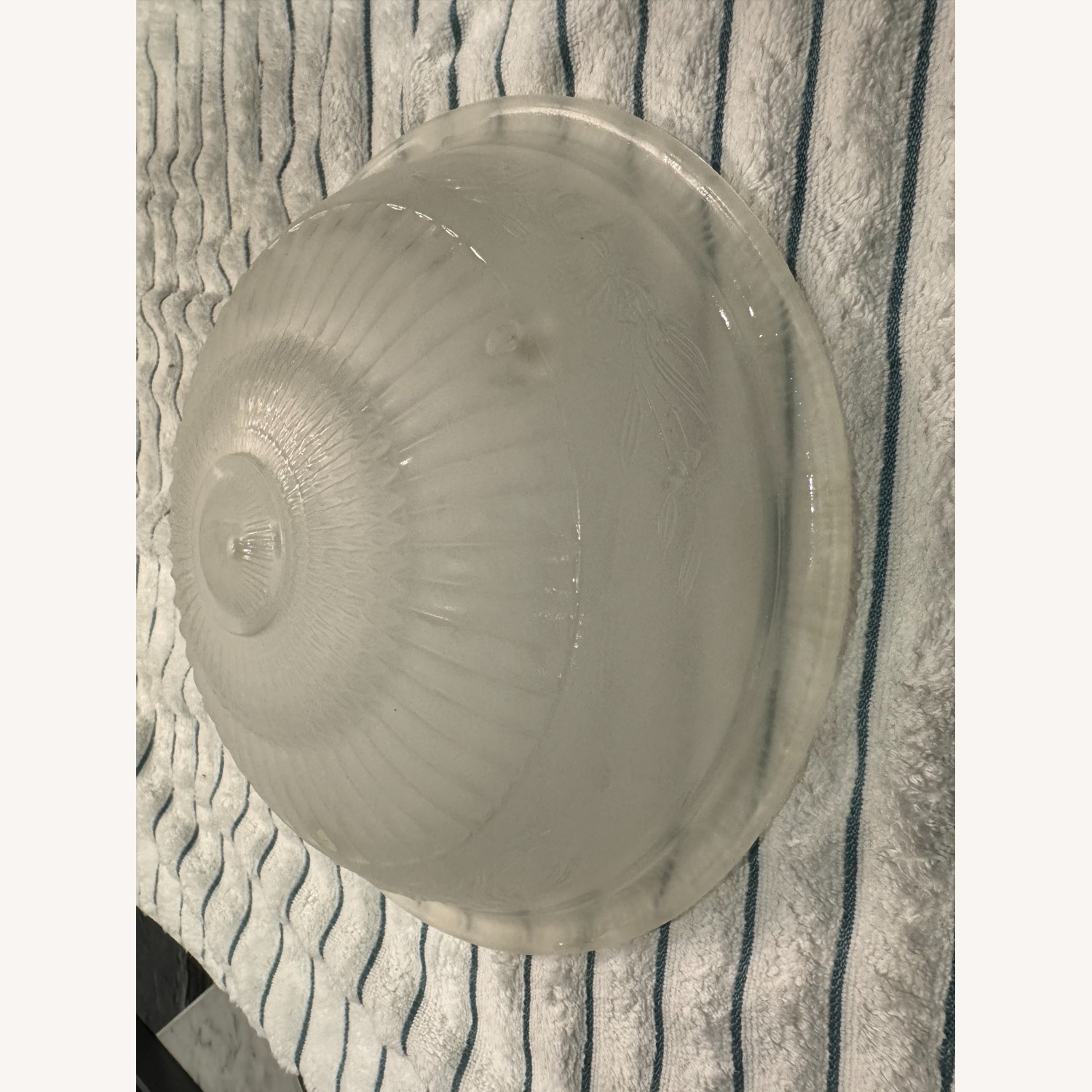 Vintage / Antique White Glass Ceiling Lamp - image-3