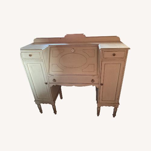 Used Vintage/Antique Finds White Wood Media Storage for sale on AptDeco