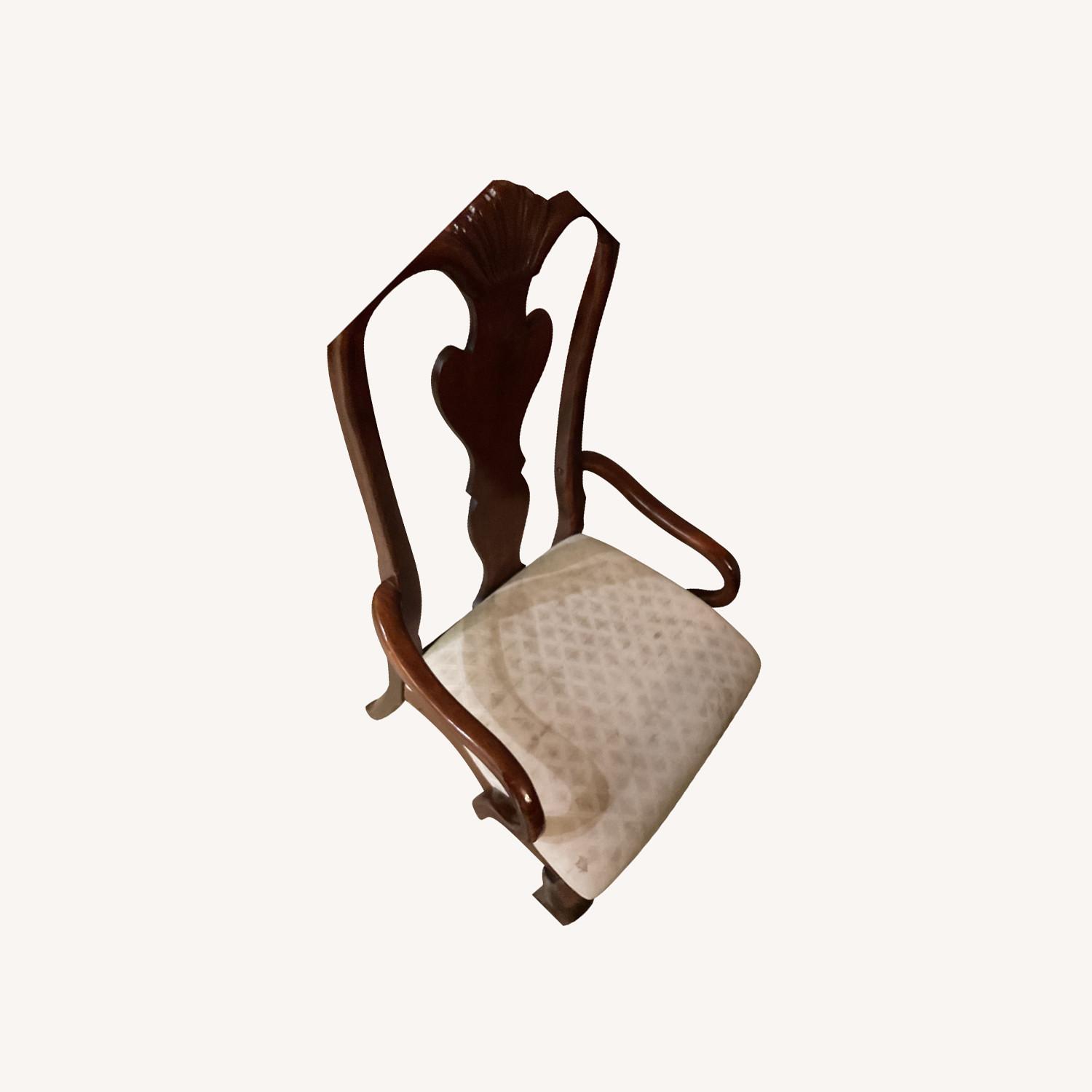 Dark Brown Wood Dining Chairs - image-0