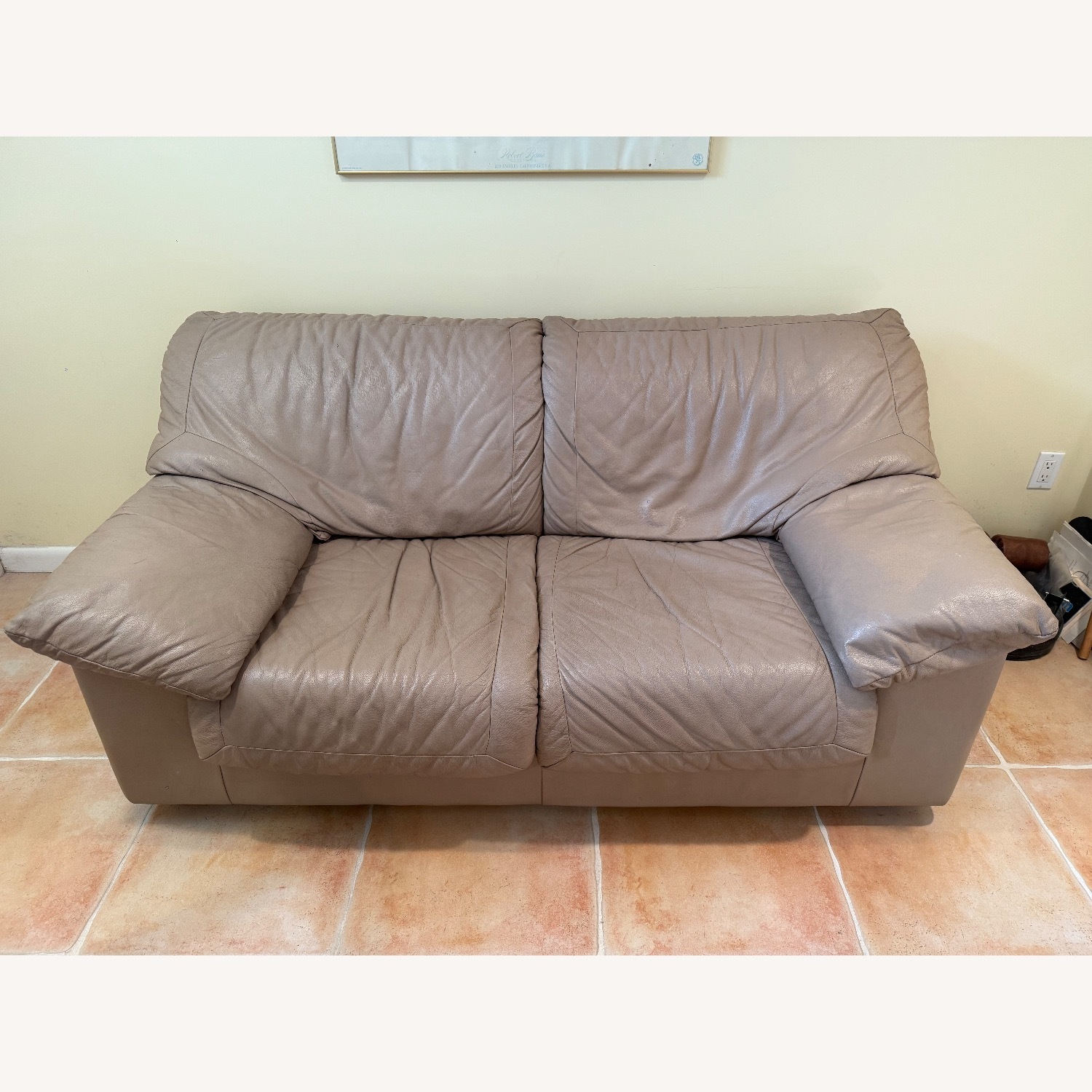 B&B Italia Natural Leather 2 Seater Sofa - image-0