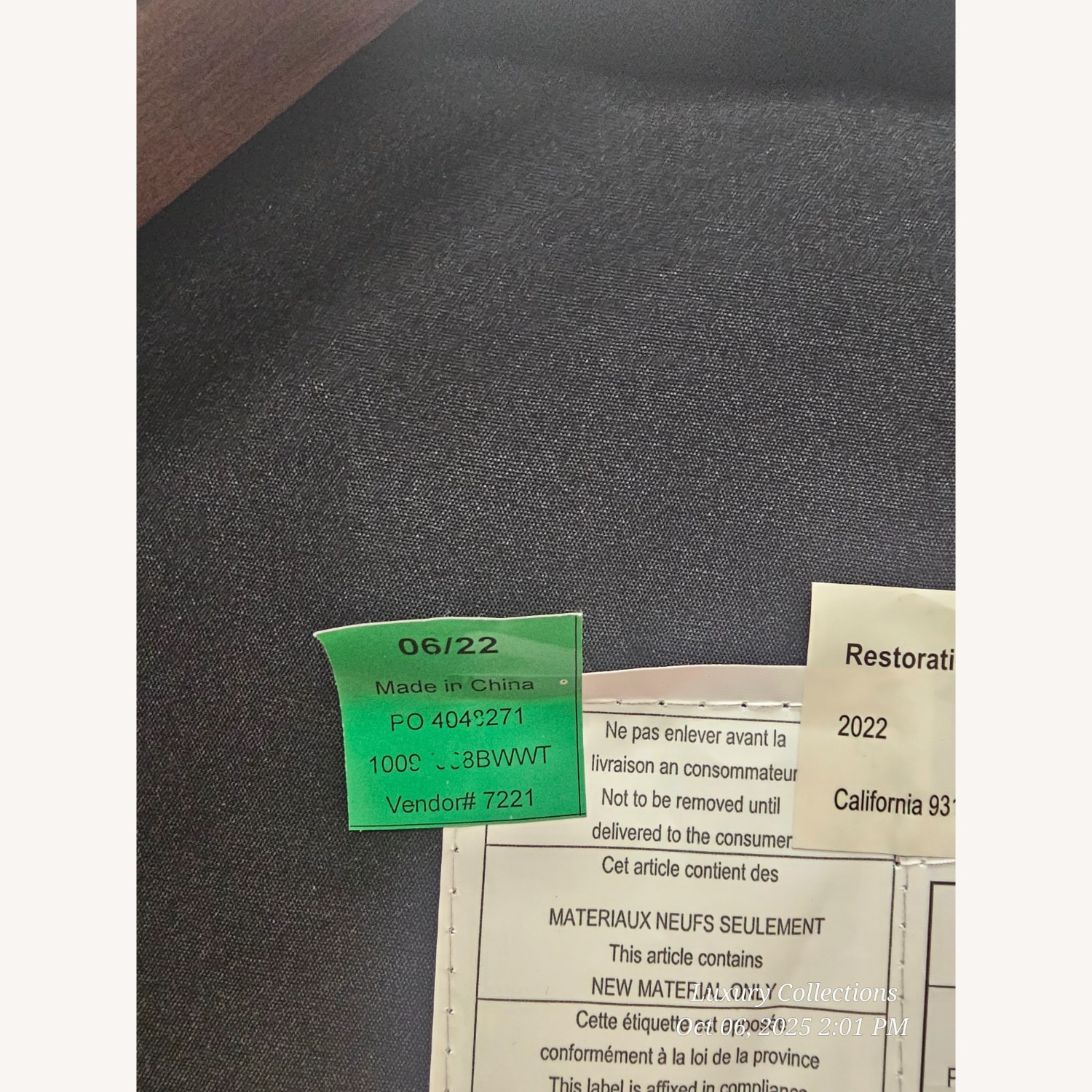 Restoration Hardware Ellison White Fabric Dining Chair - image-14