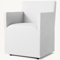 Restoration Hardware Ellison White Fabric Dining Chair