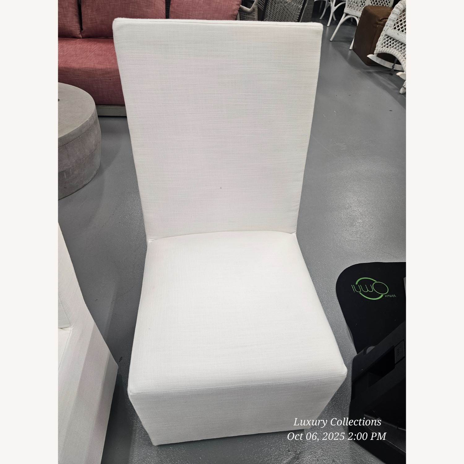 Restoration Hardware Ellison White Fabric Dining Chair - image-12