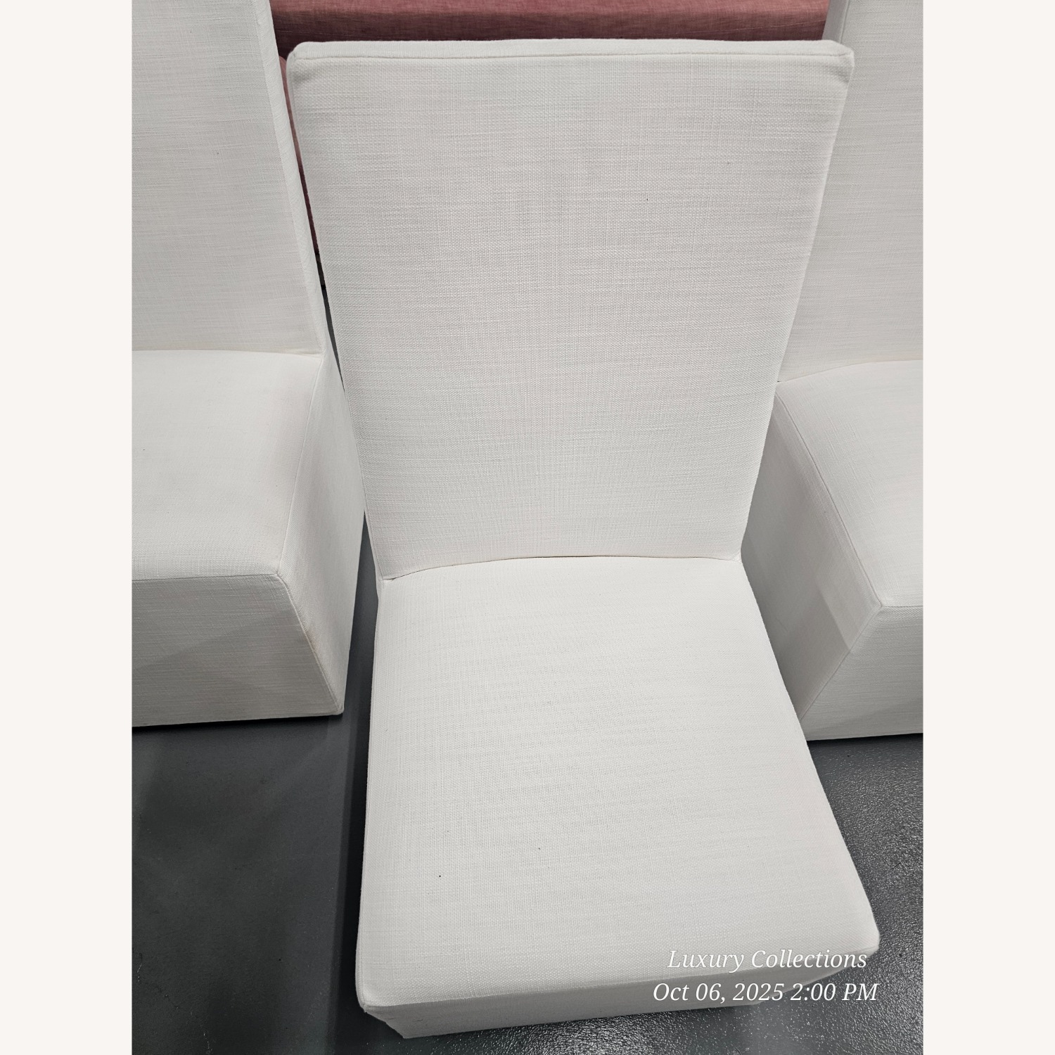 Restoration Hardware Ellison White Fabric Dining Chair - image-9