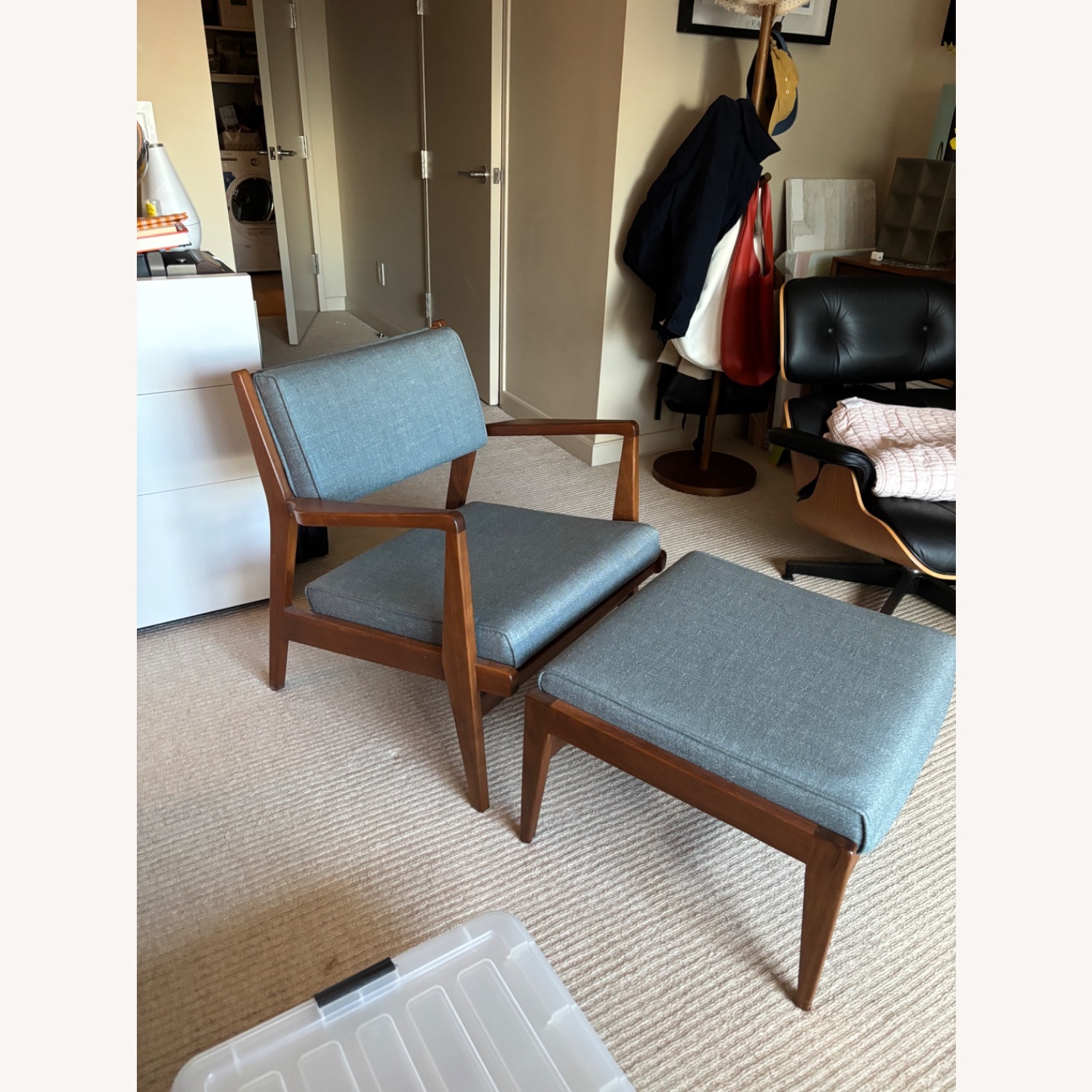 Jens Accent Chair With Ottoman - image-2