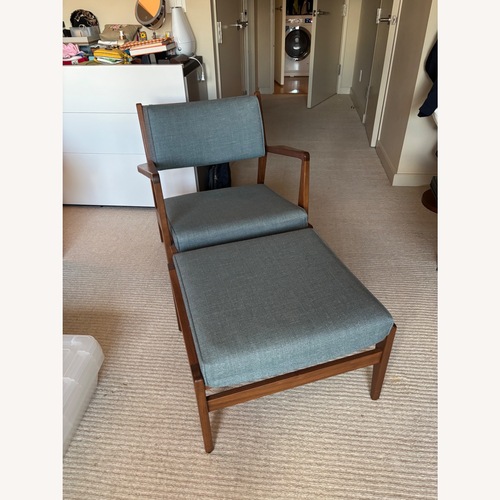 Used Jens Accent Chair With Ottoman  for sale on AptDeco