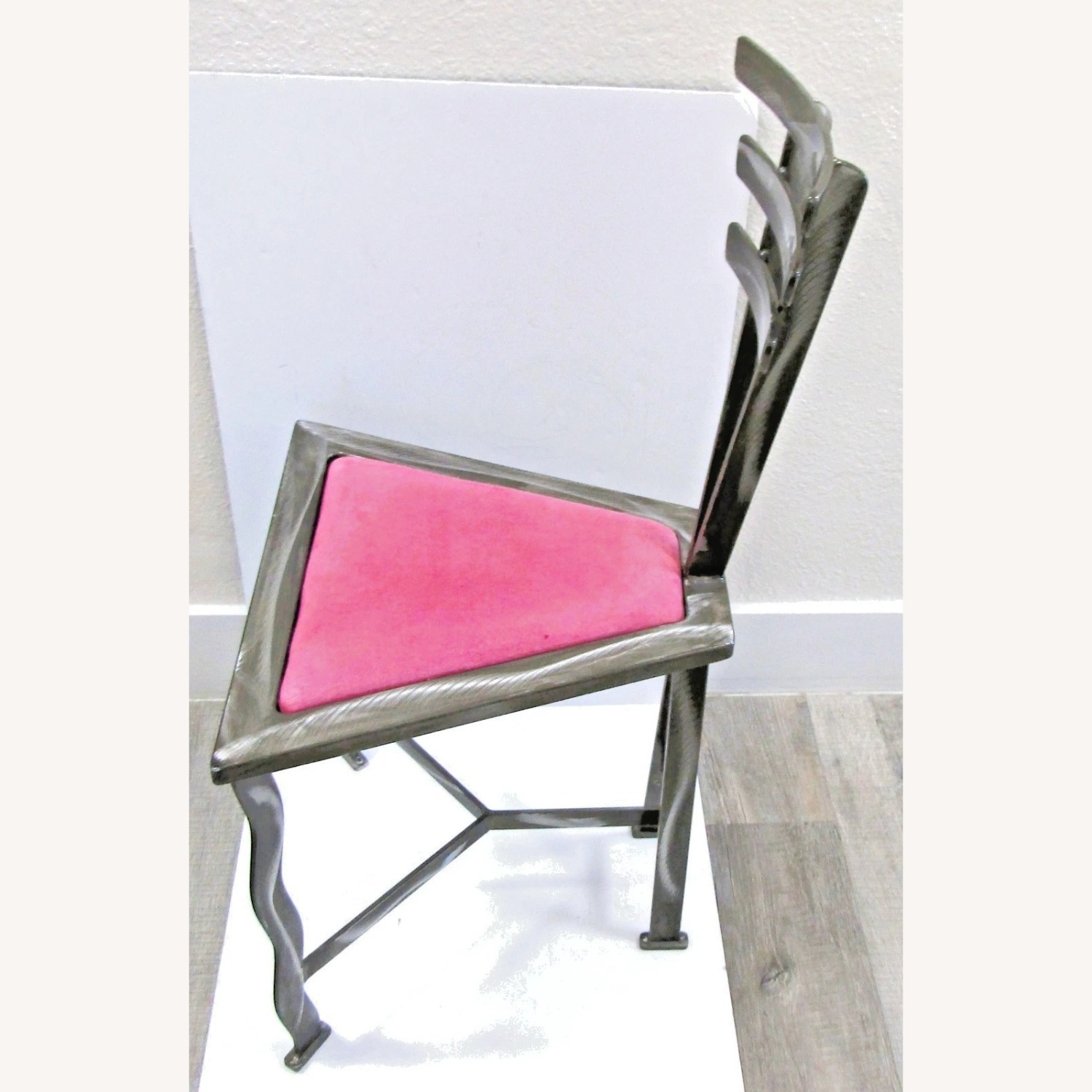 1990s Postmodern Welded Steel Artist Accent Chair - image-6