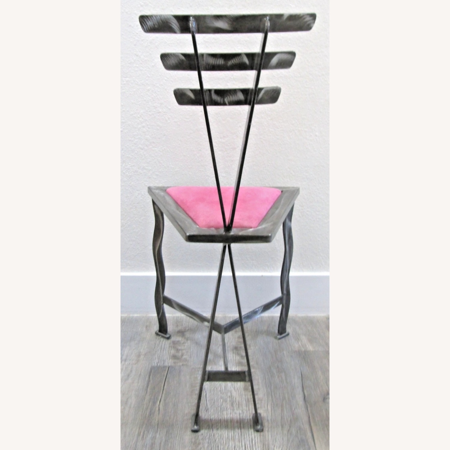 1990s Postmodern Welded Steel Artist Accent Chair - image-8