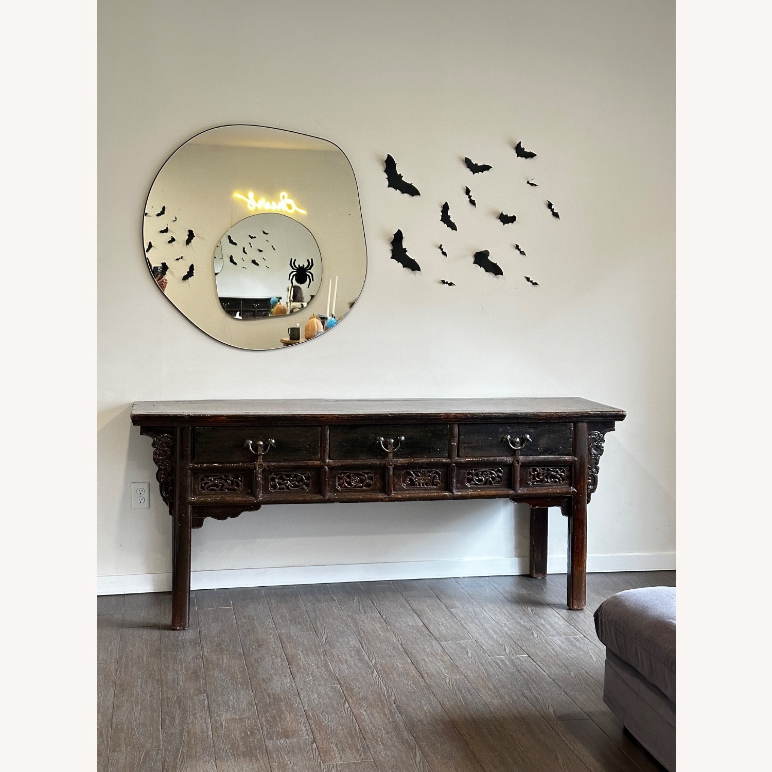 Vintage/Antique Wooden Console Table - image-6