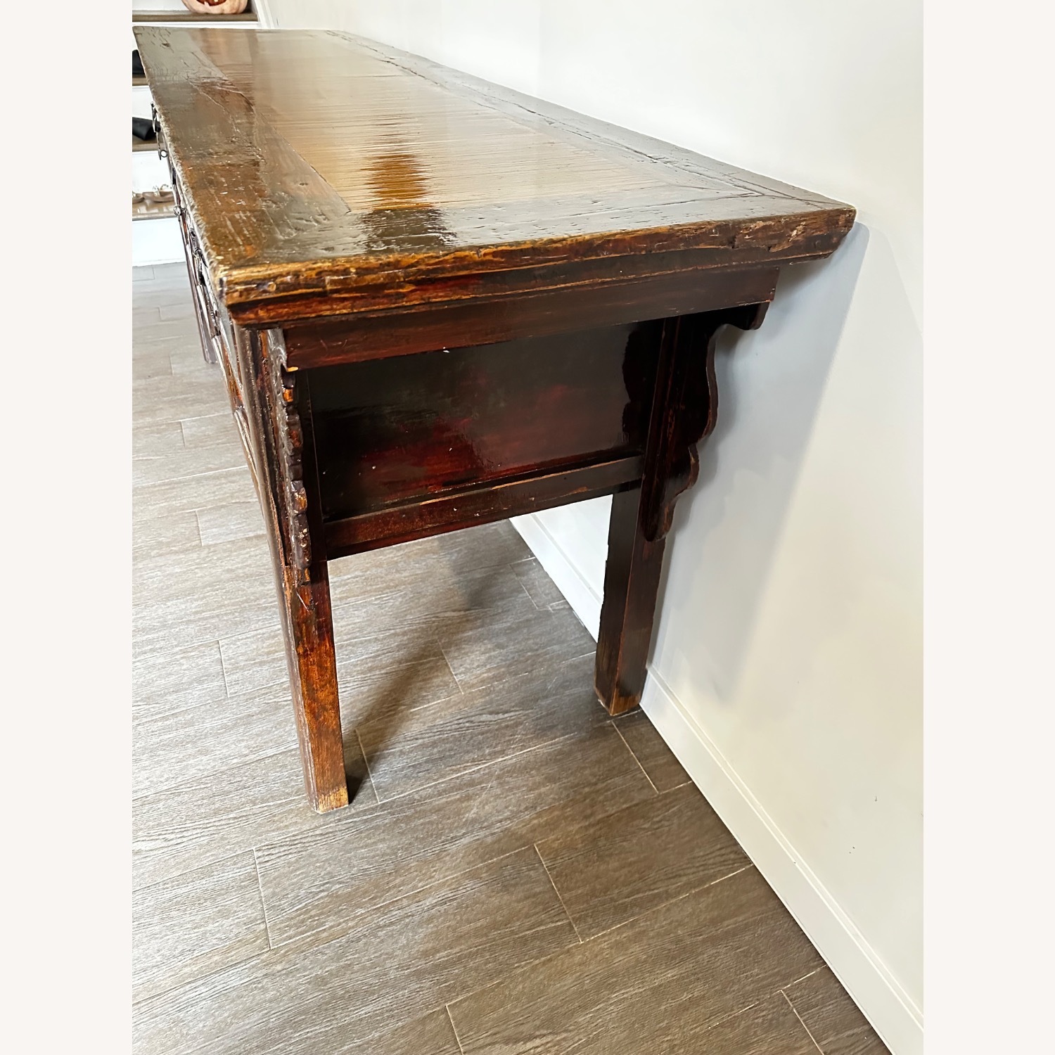 Vintage/Antique Wooden Console Table - image-4