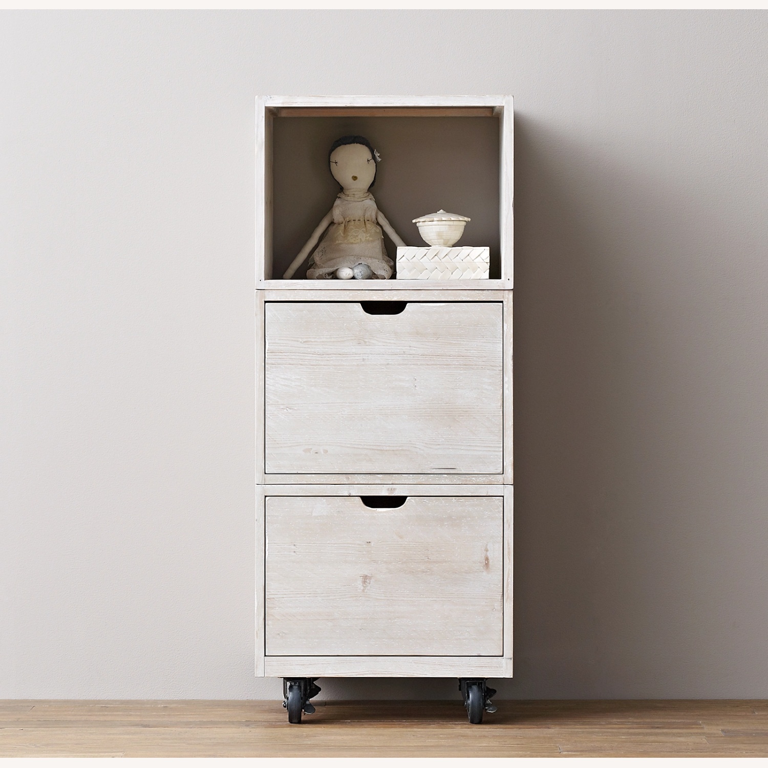 Restoration Hardware Baby & Child Tribeca Rolling Storage - image-0