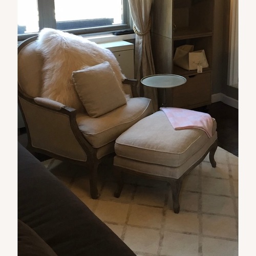 Used Restoration Hardware Lyon Natural Wood Accent Chair for sale on AptDeco