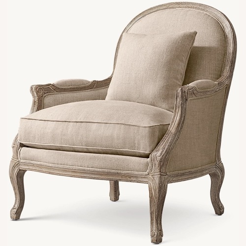 Used Restoration Hardware Lyon Natural Wood Accent Chair for sale on AptDeco