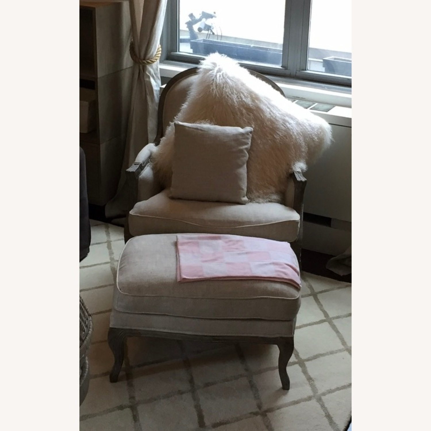 Restoration Hardware Lyon Natural Wood Accent Chair - image-2