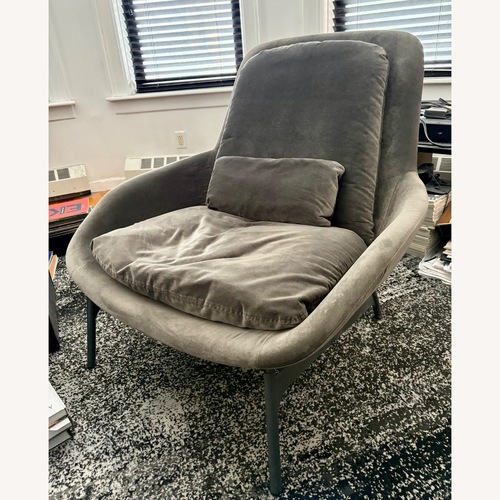 Used Blu Dot Field Lounge Chair, Storm Velvet for sale on AptDeco