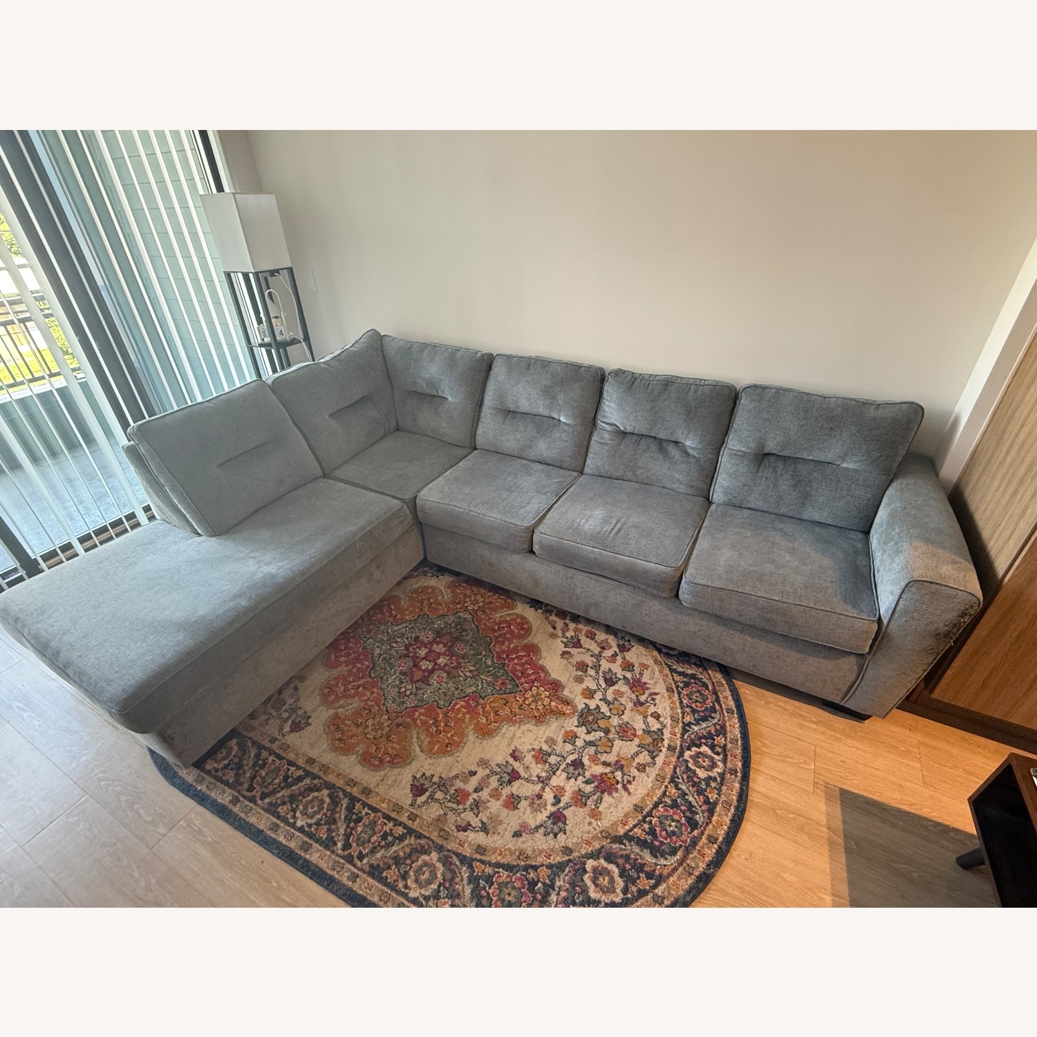 Bob's Discount Furniture Dylan Blue 2 Piece Sectional - image-2