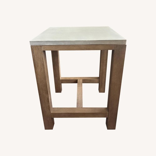 Used Restoration Hardware French Beam Teak Bar Table for sale on AptDeco