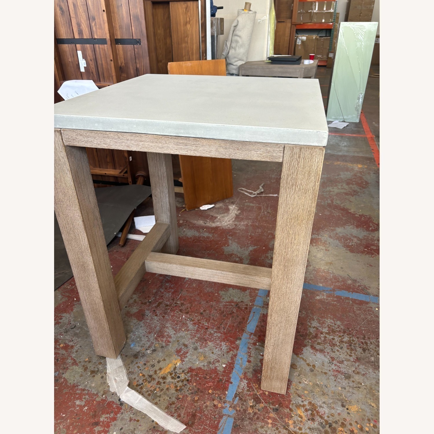 Restoration Hardware French Beam Teak Bar Table - image-2