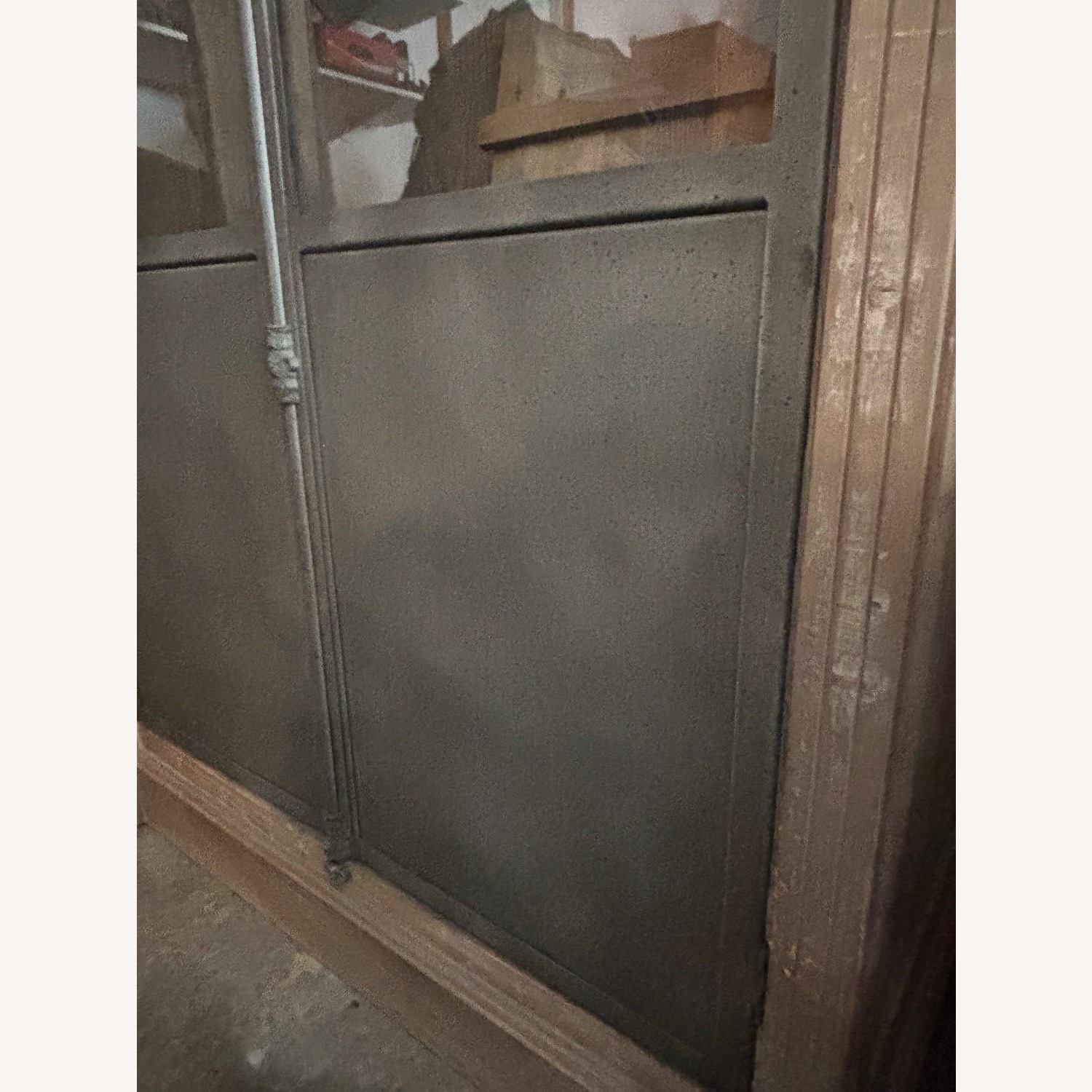 Light Gray Wood Display Cabinet - image-2