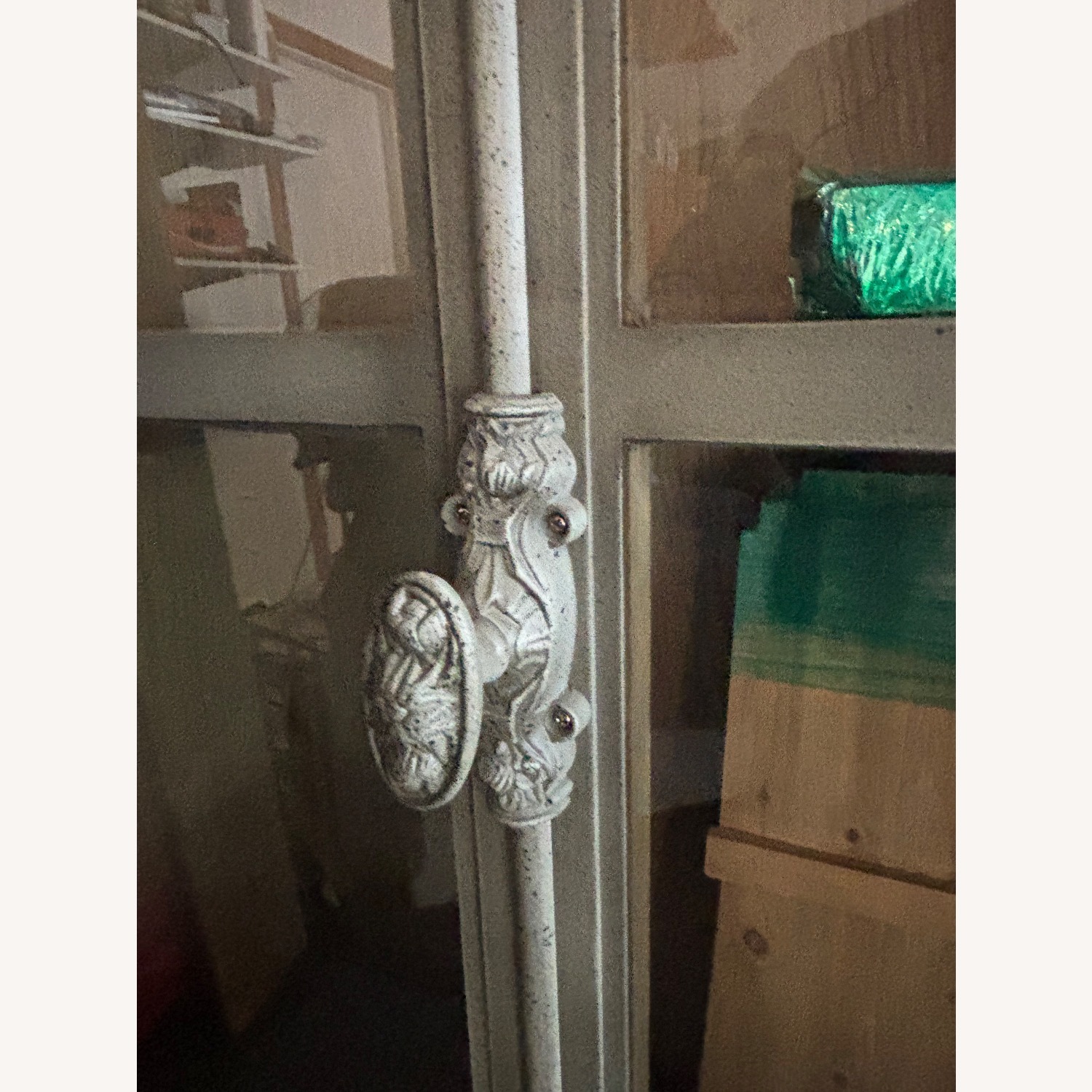 Light Gray Wood Display Cabinet - image-3