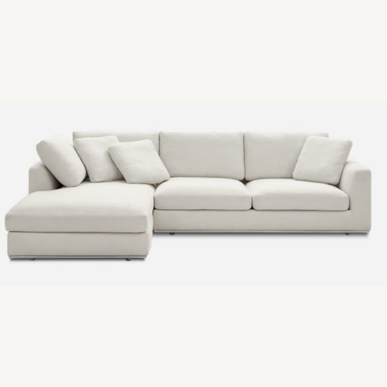 Castlery White Fabric Chaise Lounge - image-2