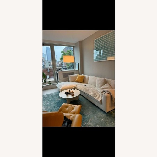 Used Castlery White Fabric Chaise Lounge for sale on AptDeco