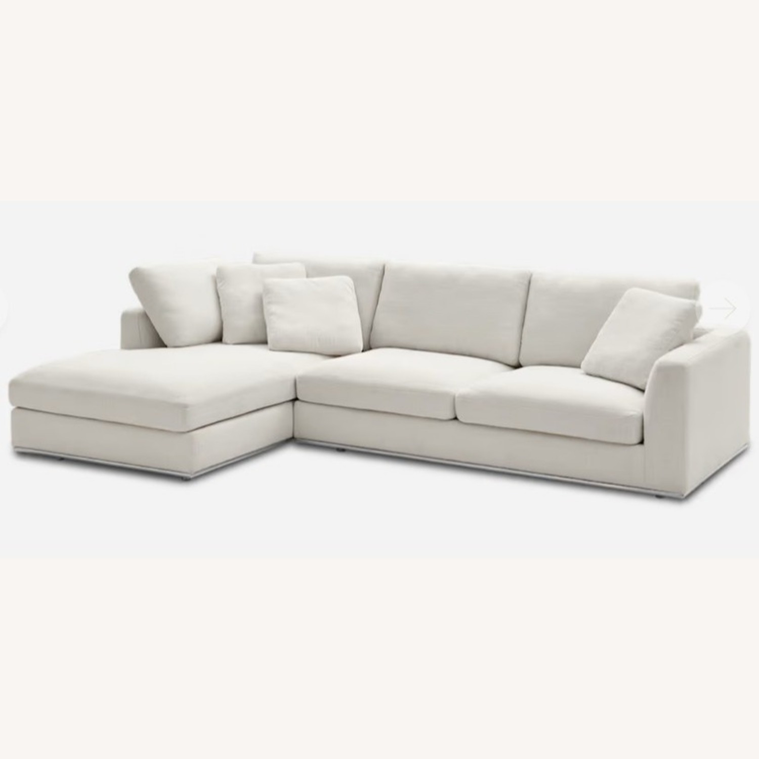 Castlery White Fabric Chaise Lounge - image-3