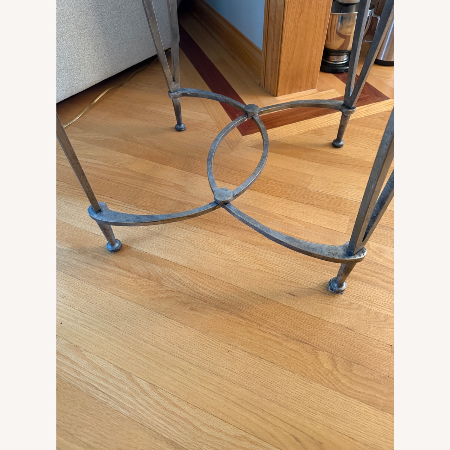 Silver Metal Side Table - image-5