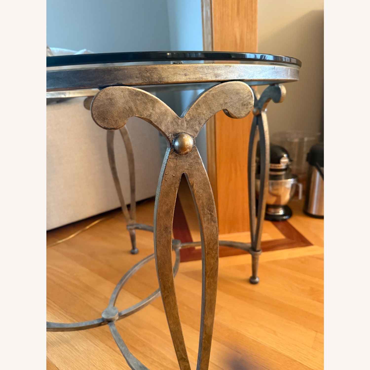 Silver Metal Side Table - image-6