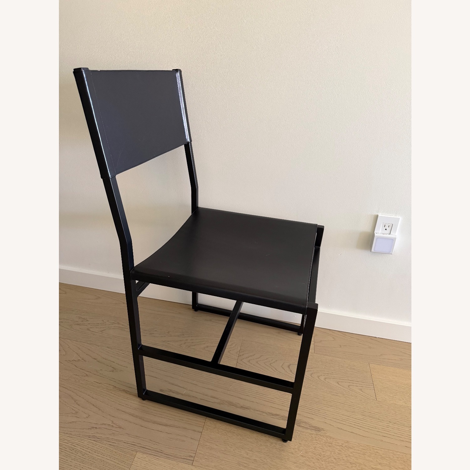 Pottery Barn Hardy Leather and Metal Dining Chairs - image-2