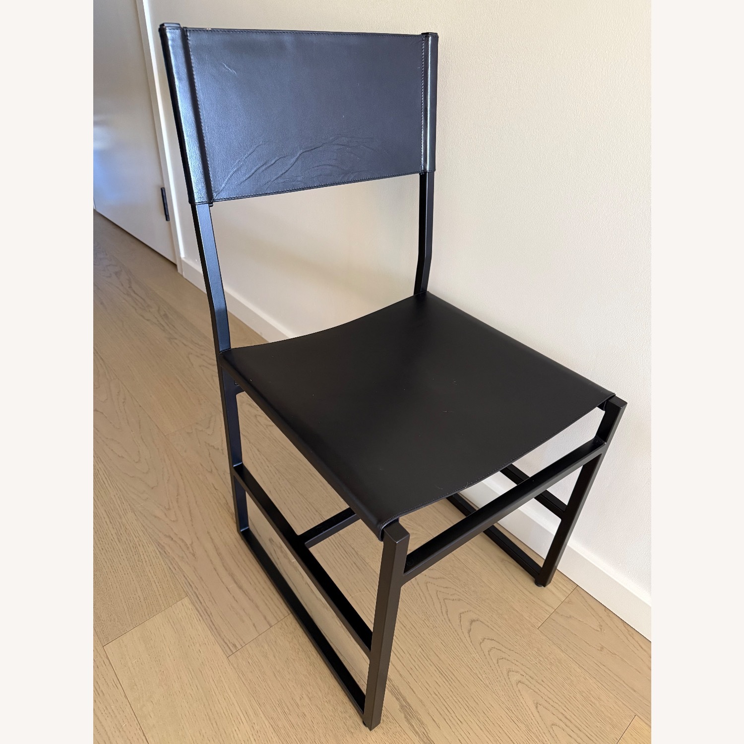 Pottery Barn Hardy Leather and Metal Dining Chairs - image-3