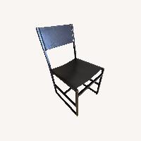 Pottery Barn Hardy Leather and Metal Dining Chairs