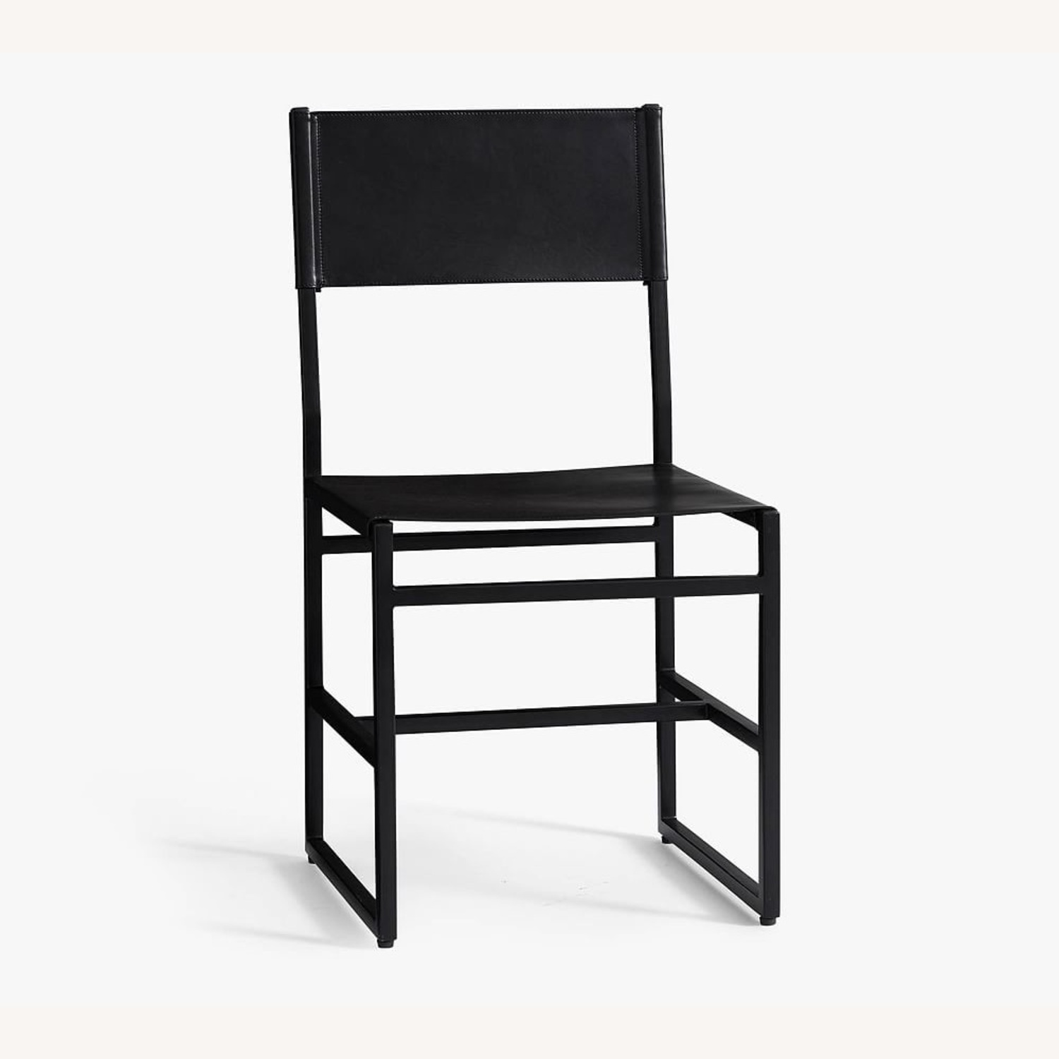 Pottery Barn Hardy Leather and Metal Dining Chairs - image-4
