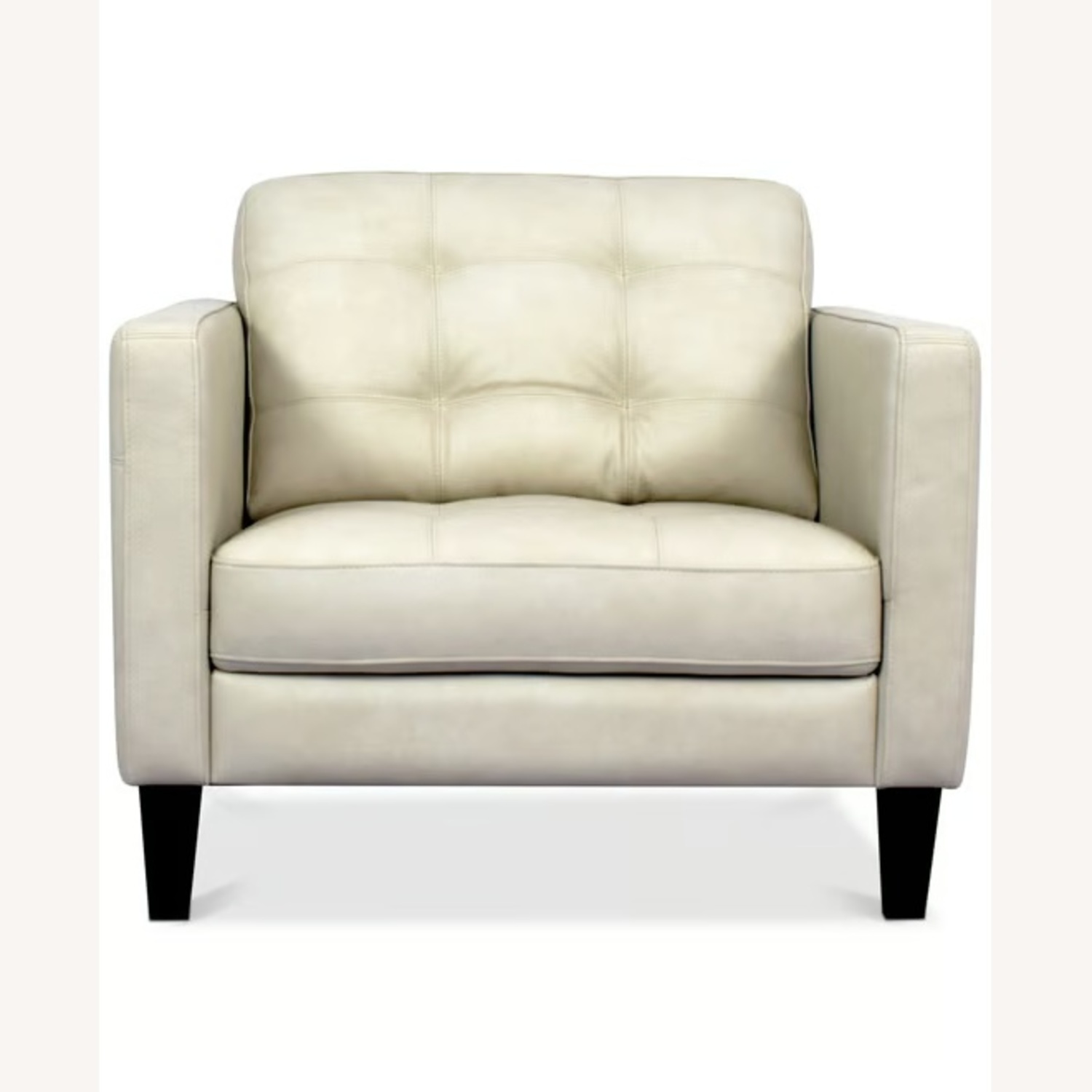 Macy's Wide Leather Chair - image-6