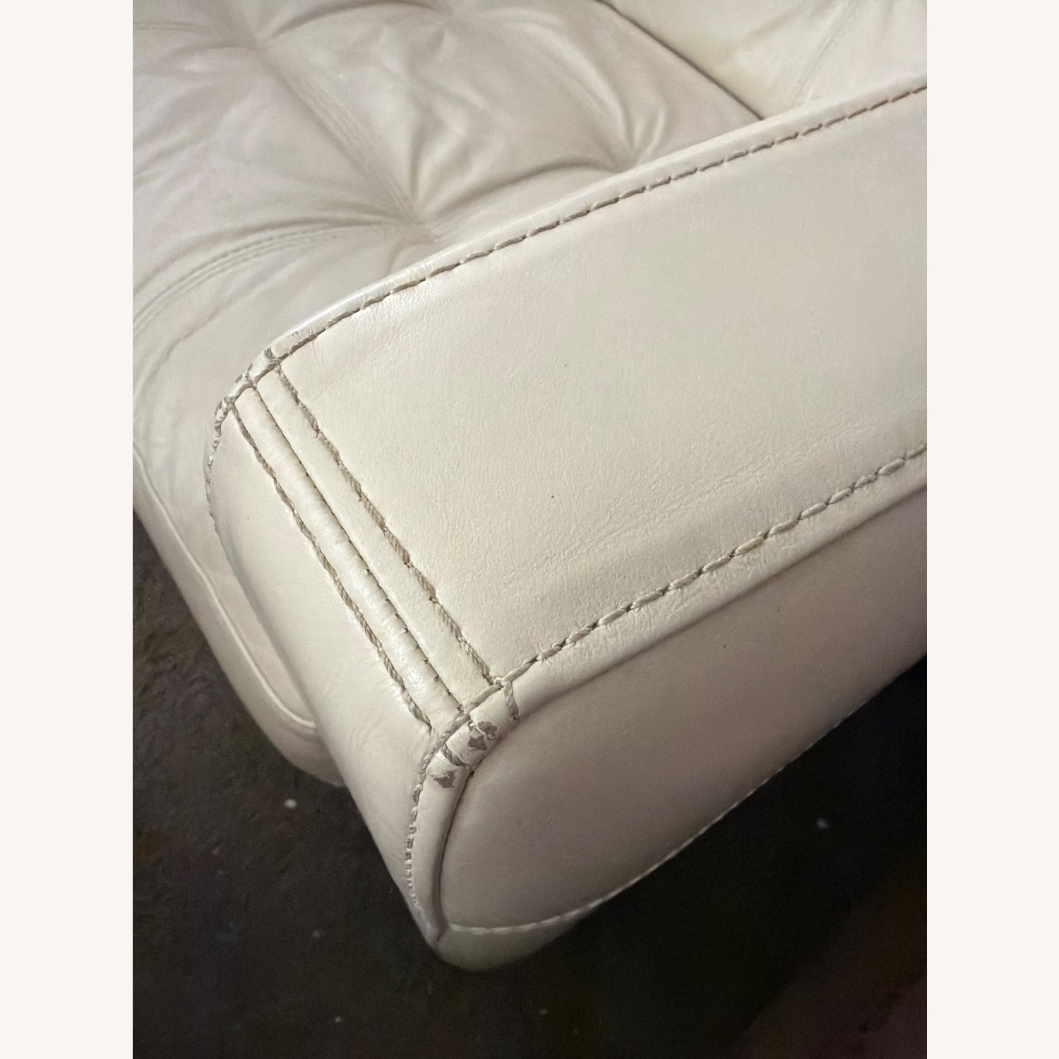 Macy's Wide Leather Chair - image-5