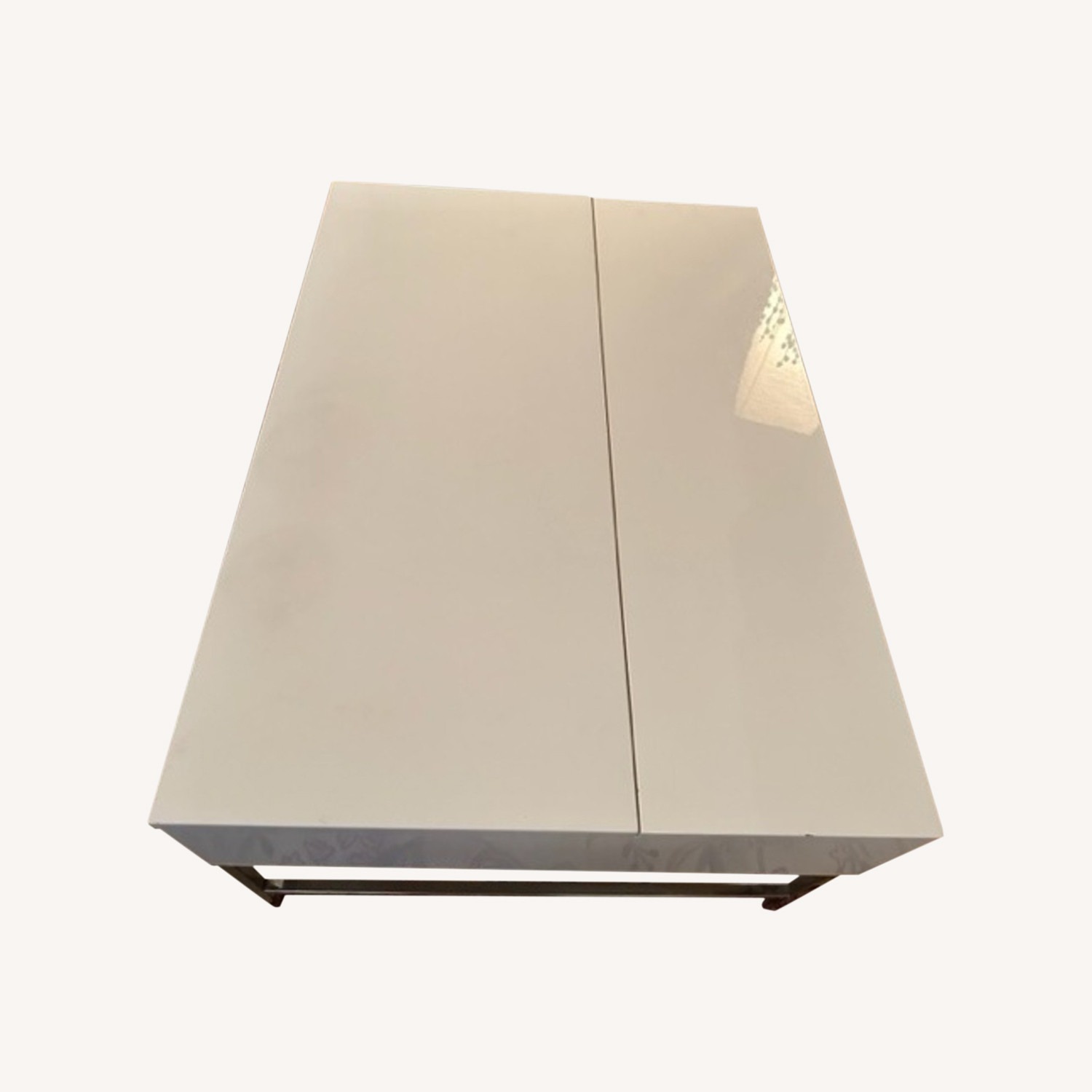 West Elm White Storage Pop-Up Coffee Table - image-4