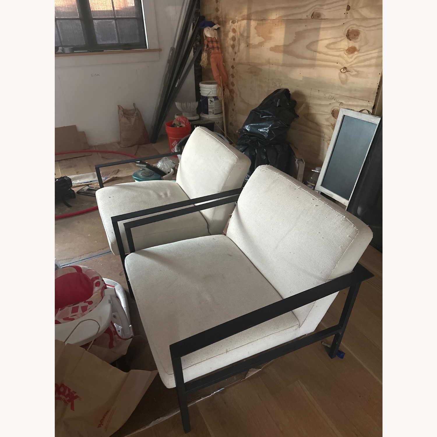 CB2 Cue White Accent Chair, Set of 2 - image-3