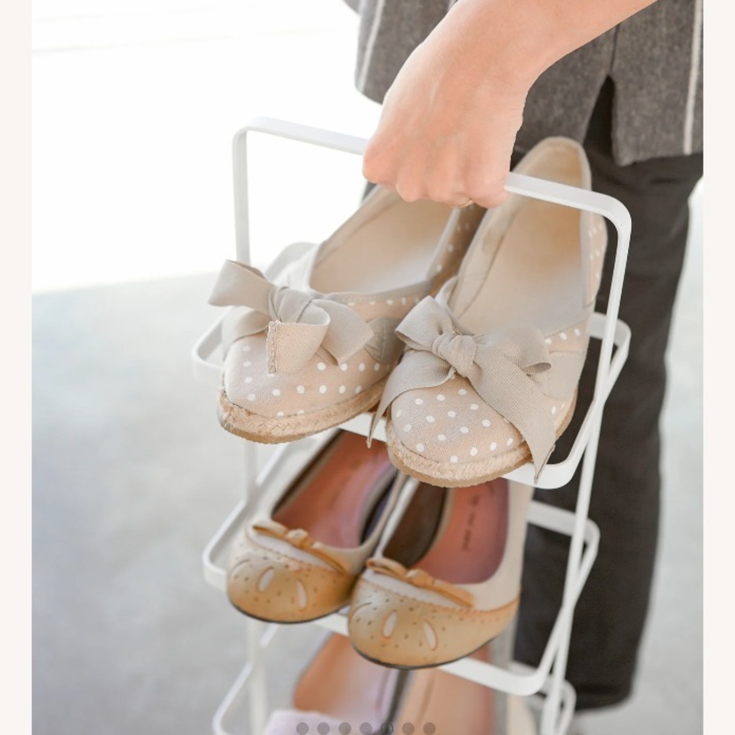 Yamazaki Home White Shoe Rack - Steel - Tall - image-6