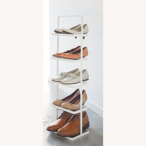 Used Yamazaki Home White Shoe Rack - Steel - Tall for sale on AptDeco