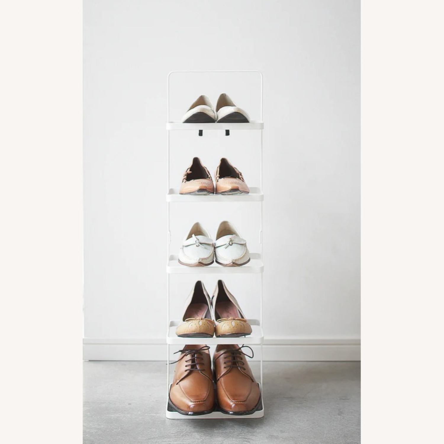 Yamazaki Home White Shoe Rack - Steel - Tall - image-2